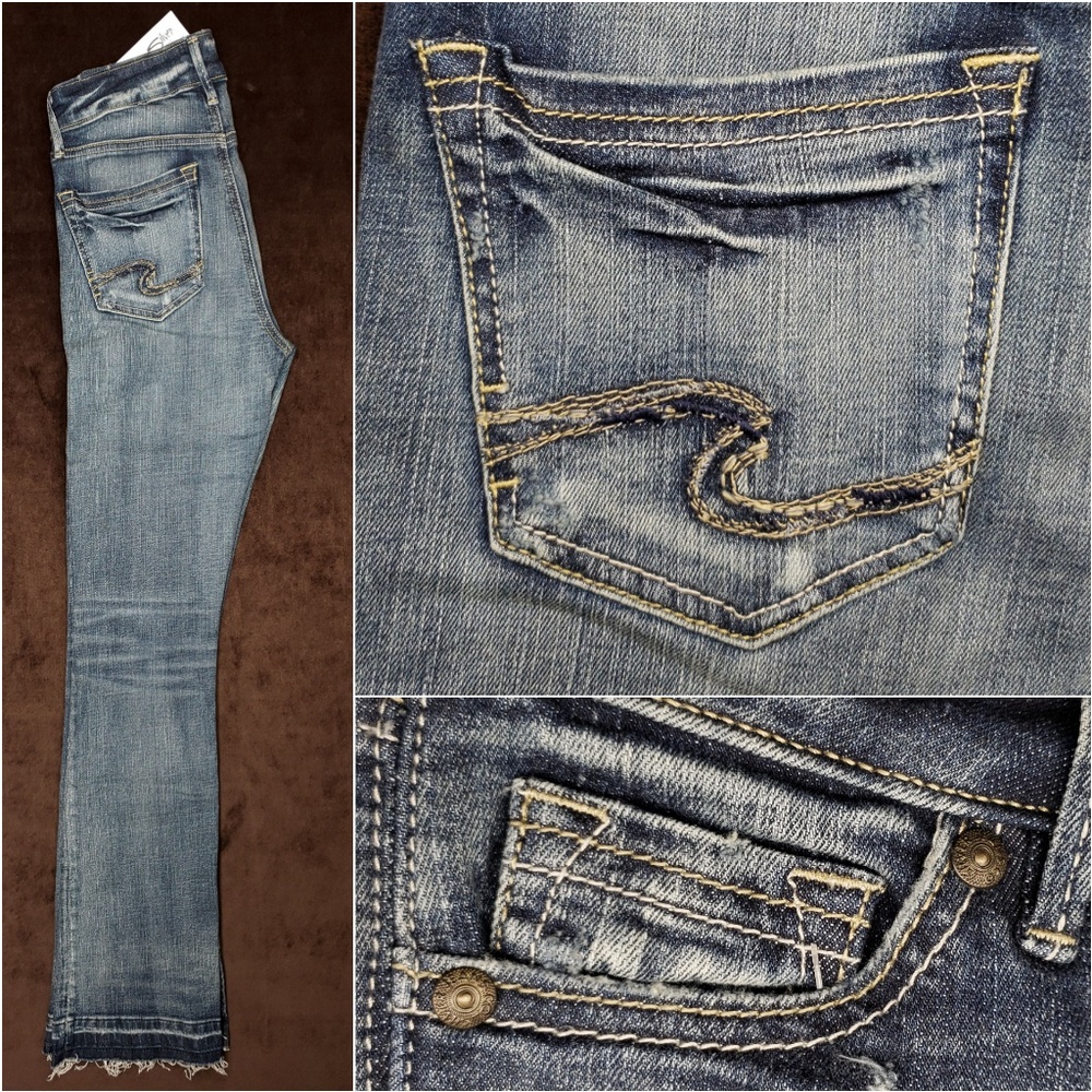 Silver Jeans Co NWT⭐MAZY⭐BOHO BOOT sz 24 High-rise - Picture 6 of 8